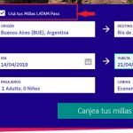 cómo canjear millas LATAM Pass por pasajes vuelos