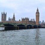 imagen panoramica del parlamento britanico y el tamesis