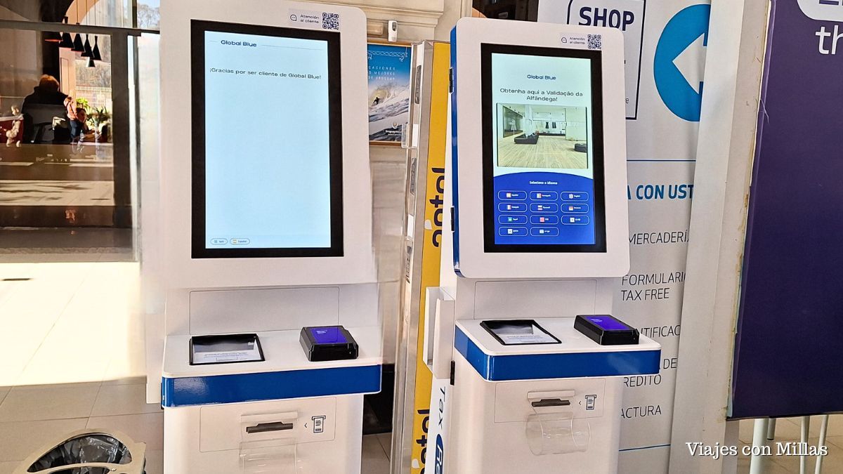 máquinas de global blue tax free para pedir la devolución de impuestos en el puerto de montevideo uruguay