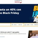 captura de la web de booking con iberia y la promocion de avios en black friday