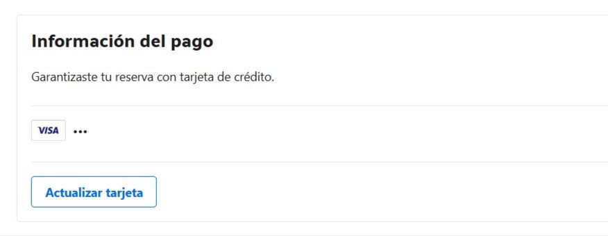 captura de reserva de booking que no permite pago por adelantado