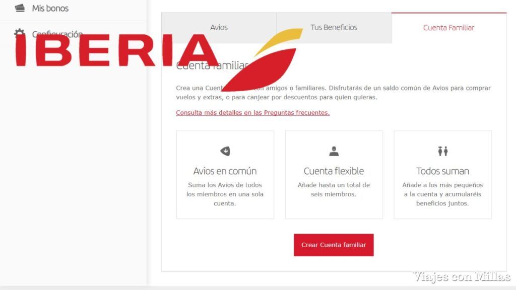 captura de pantalla de la web de iberia con el logo de la aerolinea