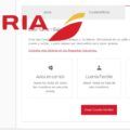 captura de pantalla de la web de iberia con el logo de la aerolinea